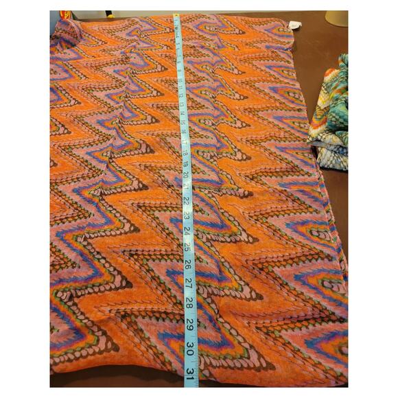 70's Lot of 3 NEW CG Infinity Scarves Orange Green Yellow Chevron - Picture 4 of 12